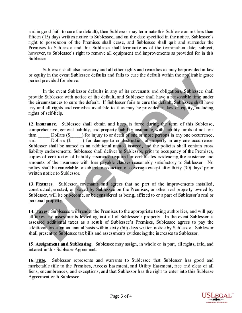 Get Billboard Attachement Sublease Agreement (For Wireless Communication System) Preview Billboard Attachement Sublease Agreement (For Wireless Communication System)