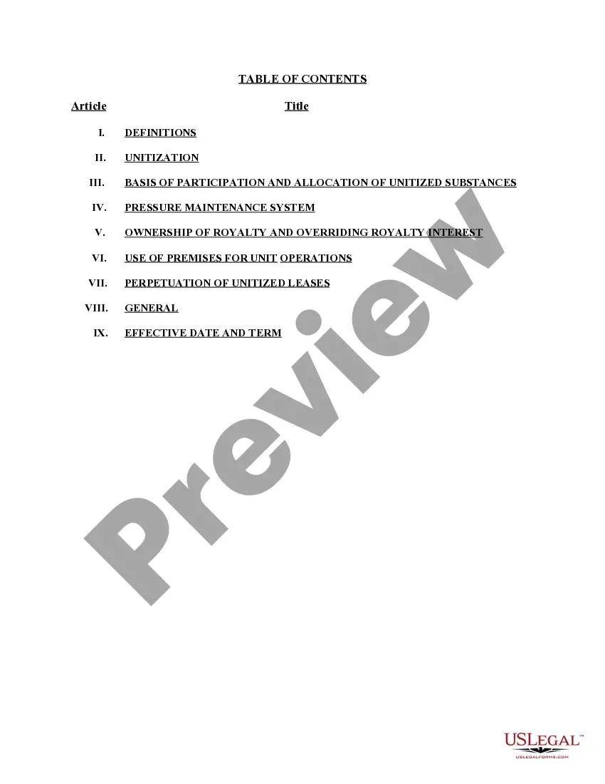 Get Carbon Dioxide Storage and Secondary Recovery Unit Agreement Preview Carbon Dioxide Storage and Secondary Recovery Unit Agreement