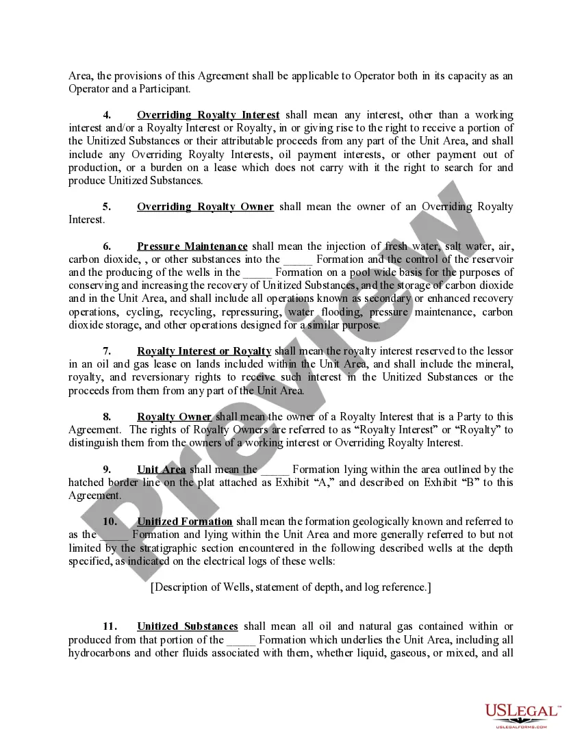 Get Carbon Dioxide Storage and Secondary Recovery Unit Agreement Preview Carbon Dioxide Storage and Secondary Recovery Unit Agreement
