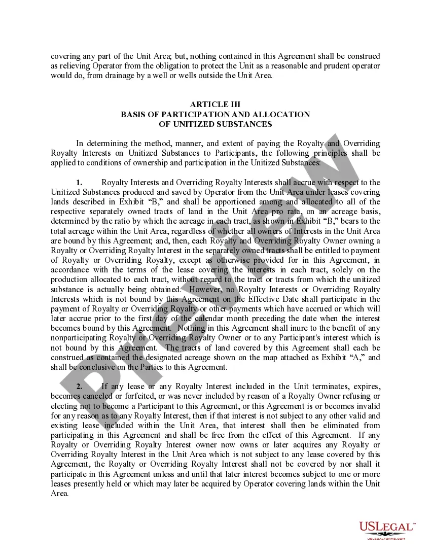 Get Carbon Dioxide Storage and Secondary Recovery Unit Agreement Preview Carbon Dioxide Storage and Secondary Recovery Unit Agreement