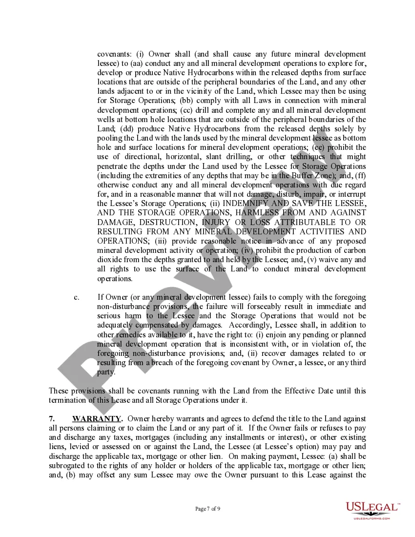 Get Carbon Dioxide Storage Lease (with Landowner) Preview Carbon Dioxide Storage Lease (with Landowner)