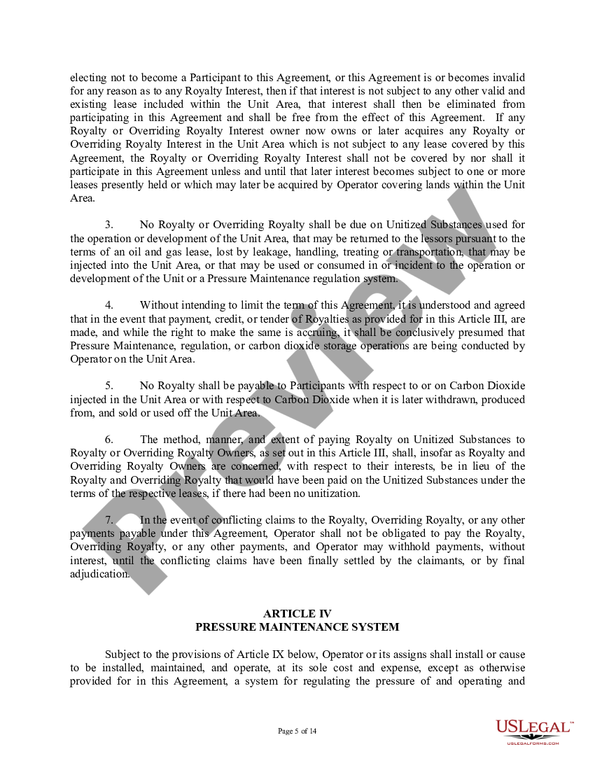 Carbon Dioxide Storage Unit Agreement | US Legal Forms