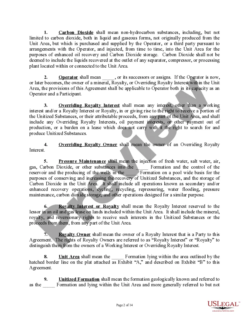 Get Carbon Dioxide Storage Unit Agreement Preview Carbon Dioxide Storage Unit Agreement