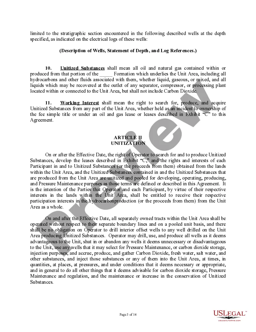 Get Carbon Dioxide Storage Unit Agreement Preview Carbon Dioxide Storage Unit Agreement
