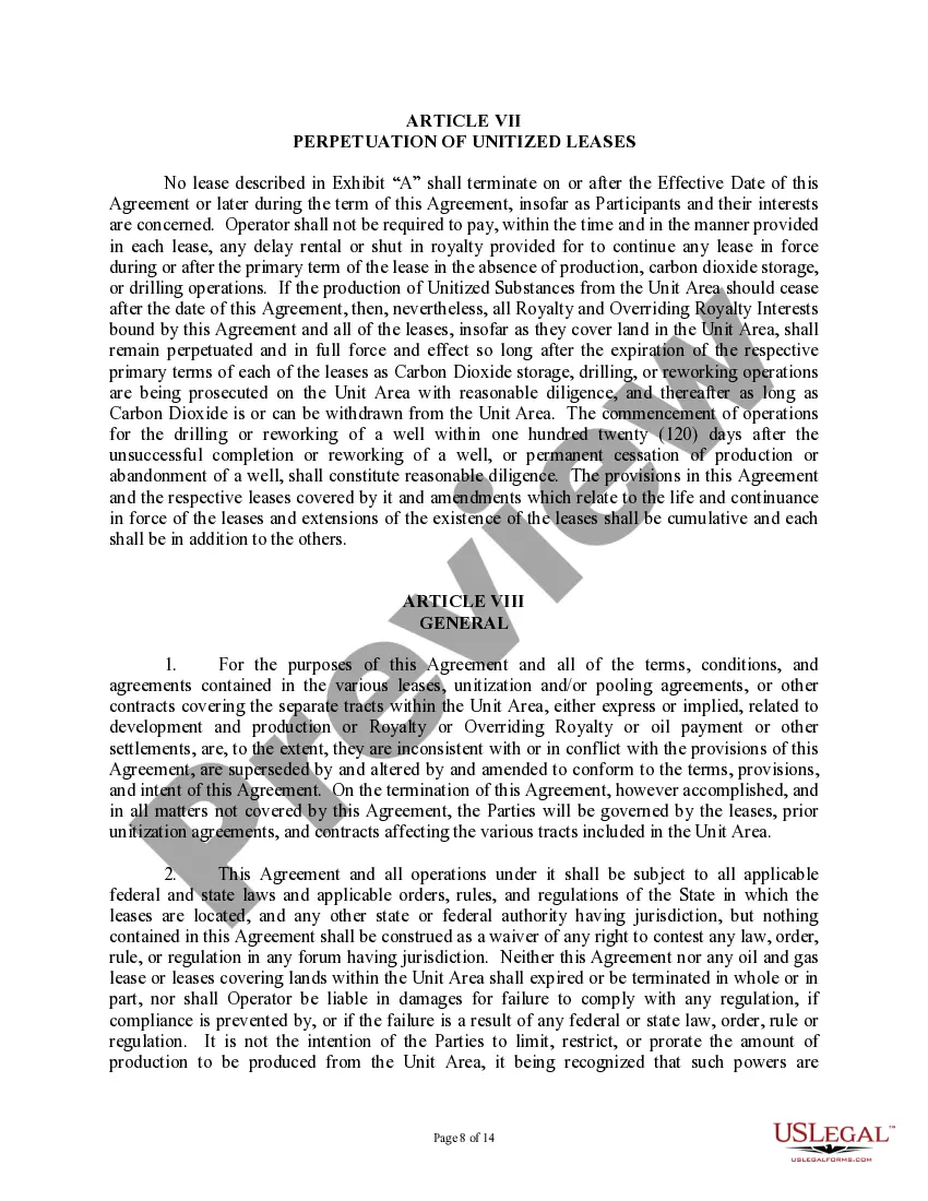 Get Carbon Dioxide Storage Unit Agreement Preview Carbon Dioxide Storage Unit Agreement