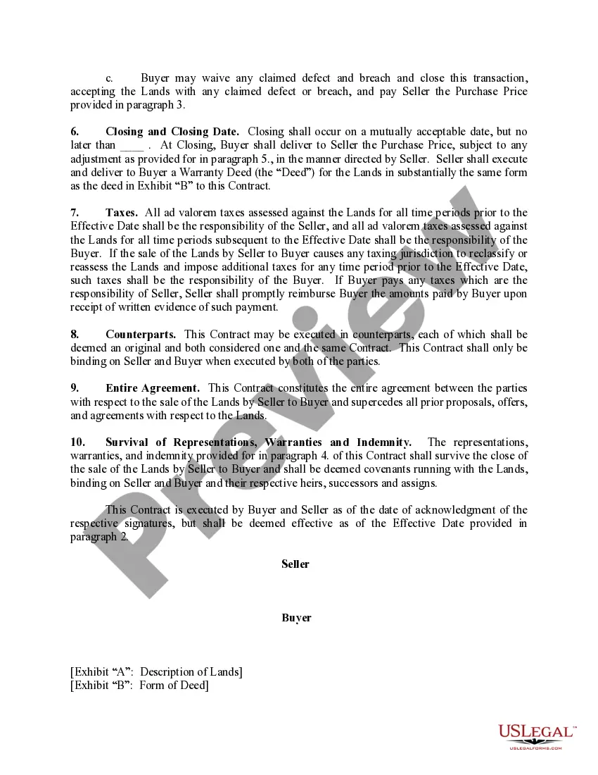 Get Contract for Sale (of Land) Preview Contract for Sale (of Land)