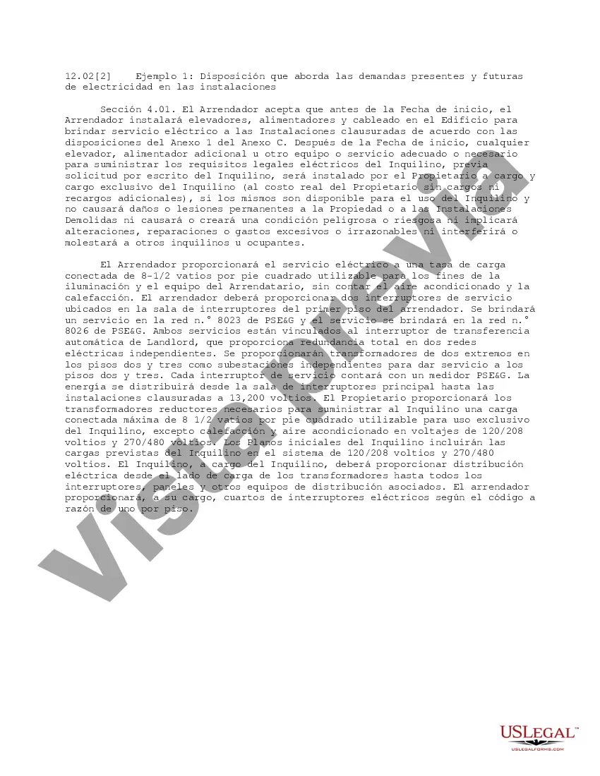 Preview Disposición que aborda las demandas presentes y futuras de electricidad en los locales