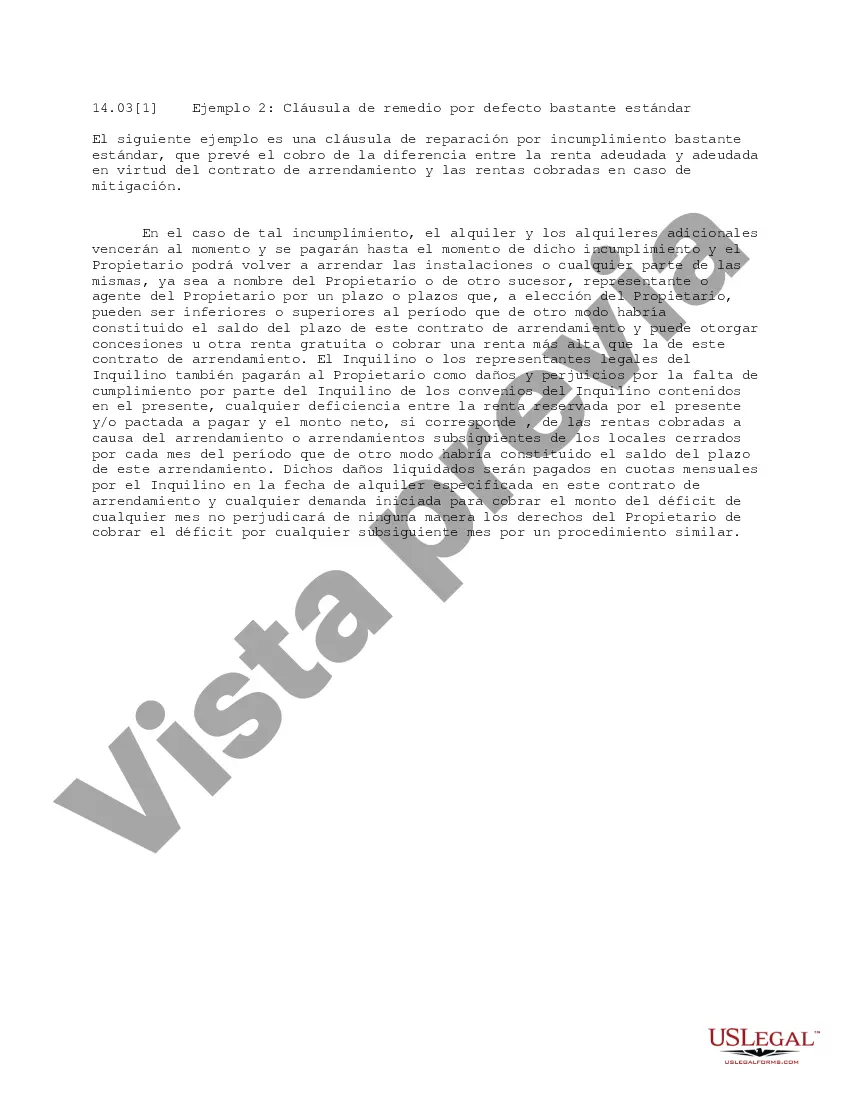 Preview Cláusula de remedio por defecto