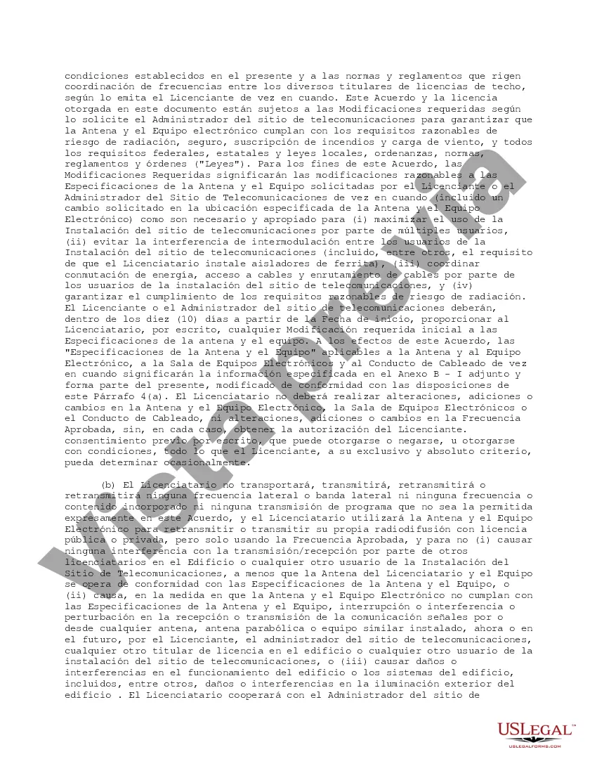 Preview Acuerdo de licencia de telecomunicaciones