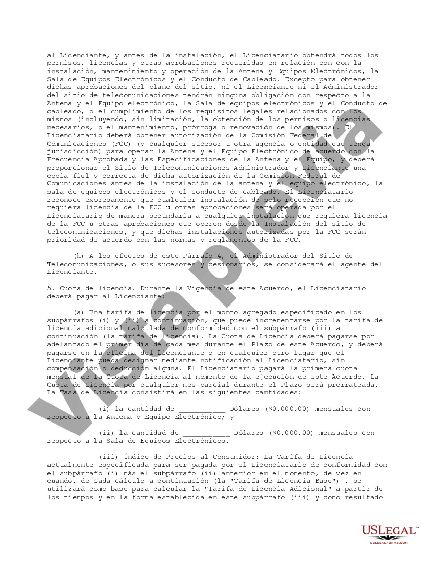 Preview Acuerdo de licencia de telecomunicaciones
