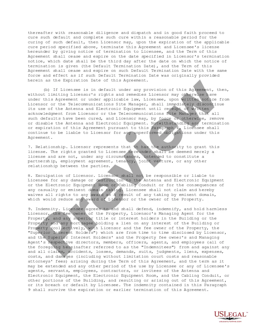 Preview Telecommunications License Agreement