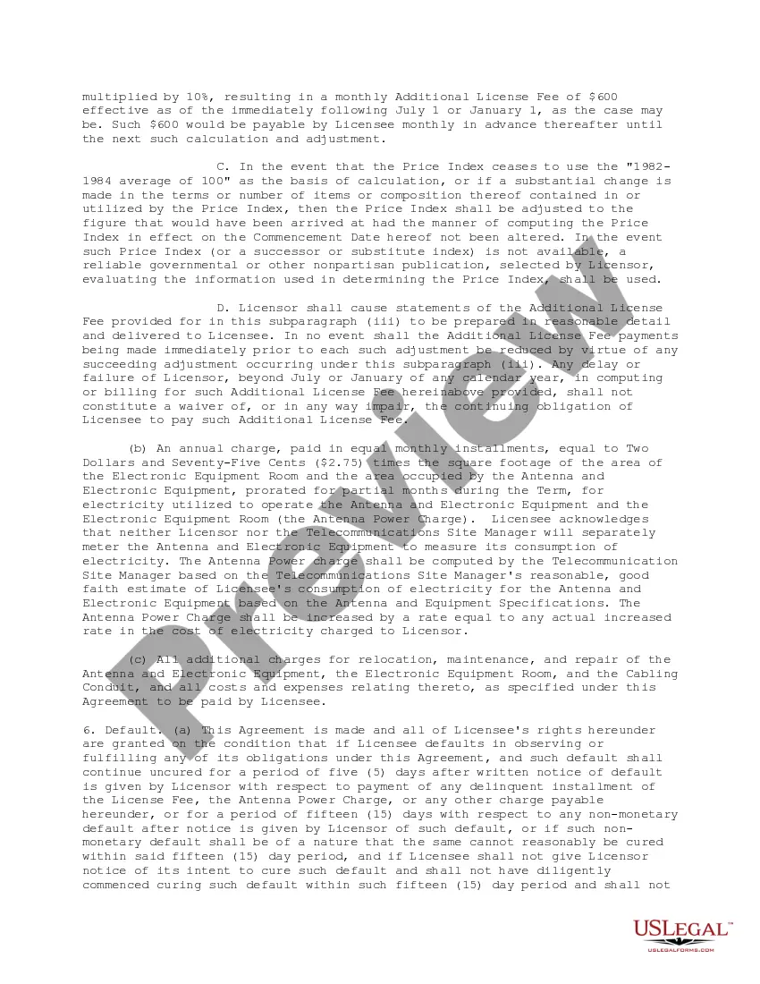 Preview Telecommunications License Agreement