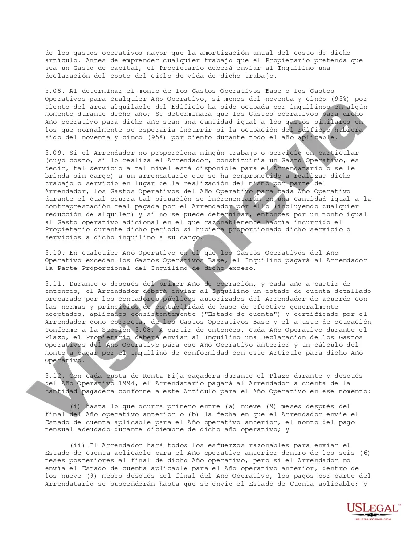 Preview Cláusula de Escalamiento de Gastos Operativos Complejos de Ajustes de Renta