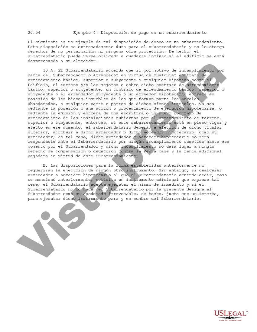 Preview Disposición de pago en un subarrendamiento