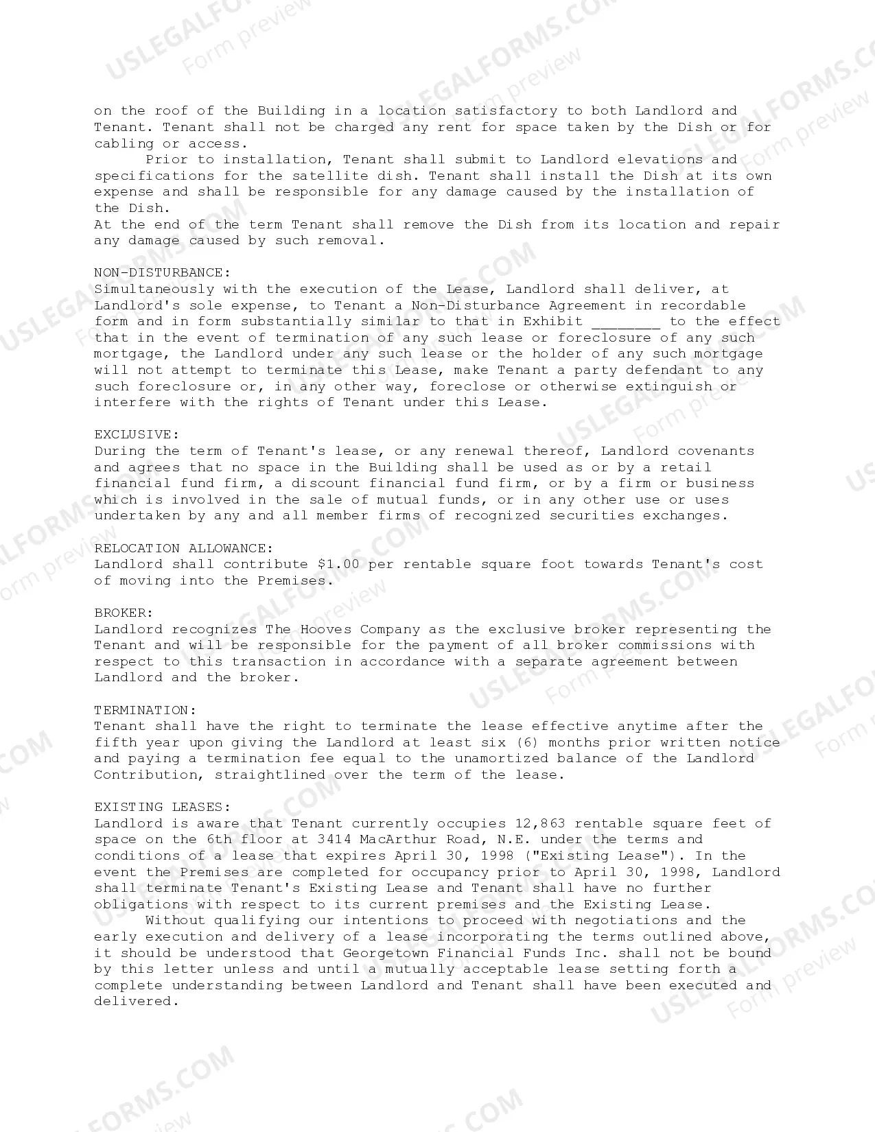 Preview Tenant Proposal Letter