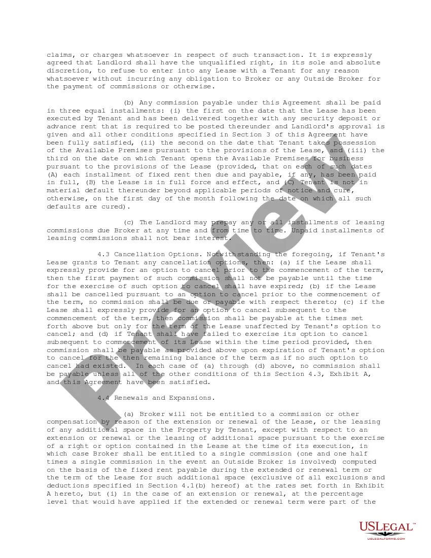 Preview Brokerage Agreement for Services to Landlords