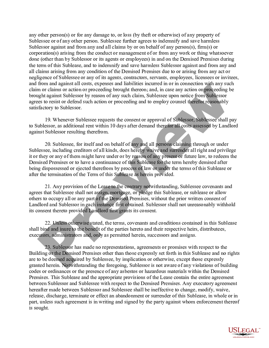 page 7 Sublease Agreement preview
