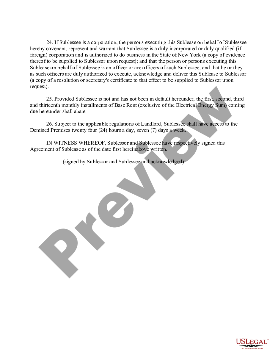page 8 Sublease Agreement preview