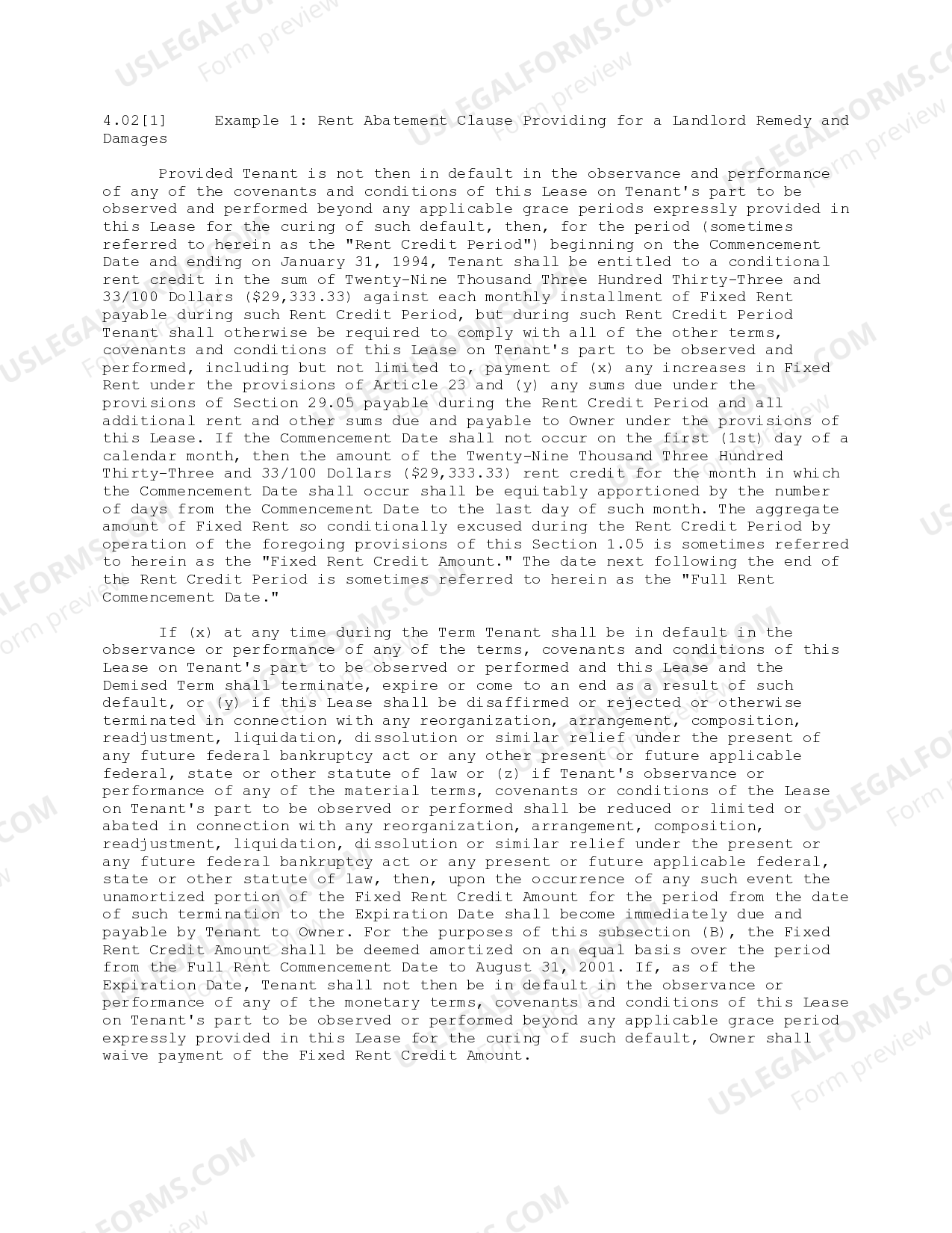 Rent Reduction Letter To Tenant From Landlord US Legal Forms