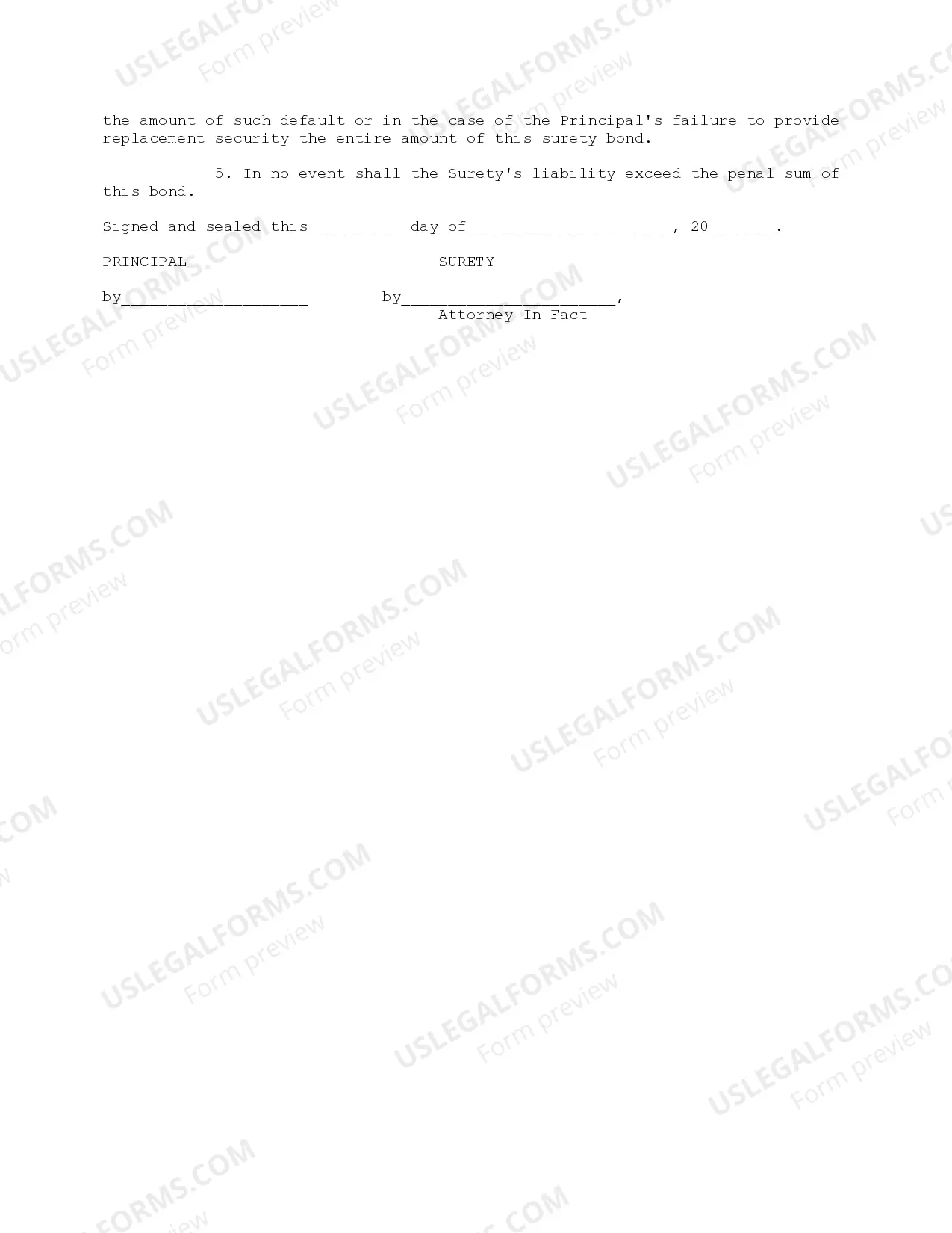 Preview Lease Deposit Guarantee Bond