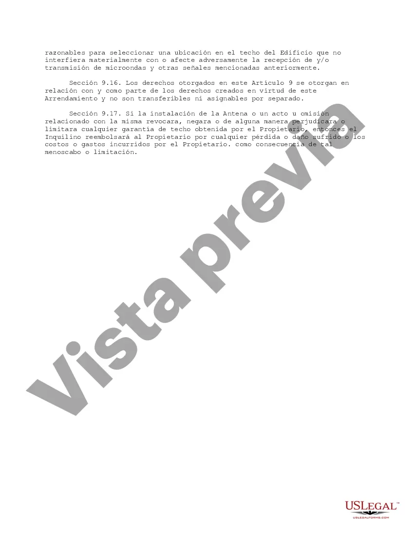 Preview Cláusula Relativa a la Instalación, Mantenimiento, Uso y Operación de Equipos de Comunicaciones