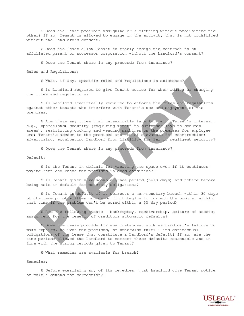 Get Analysis Checklist Preview Analysis Checklist