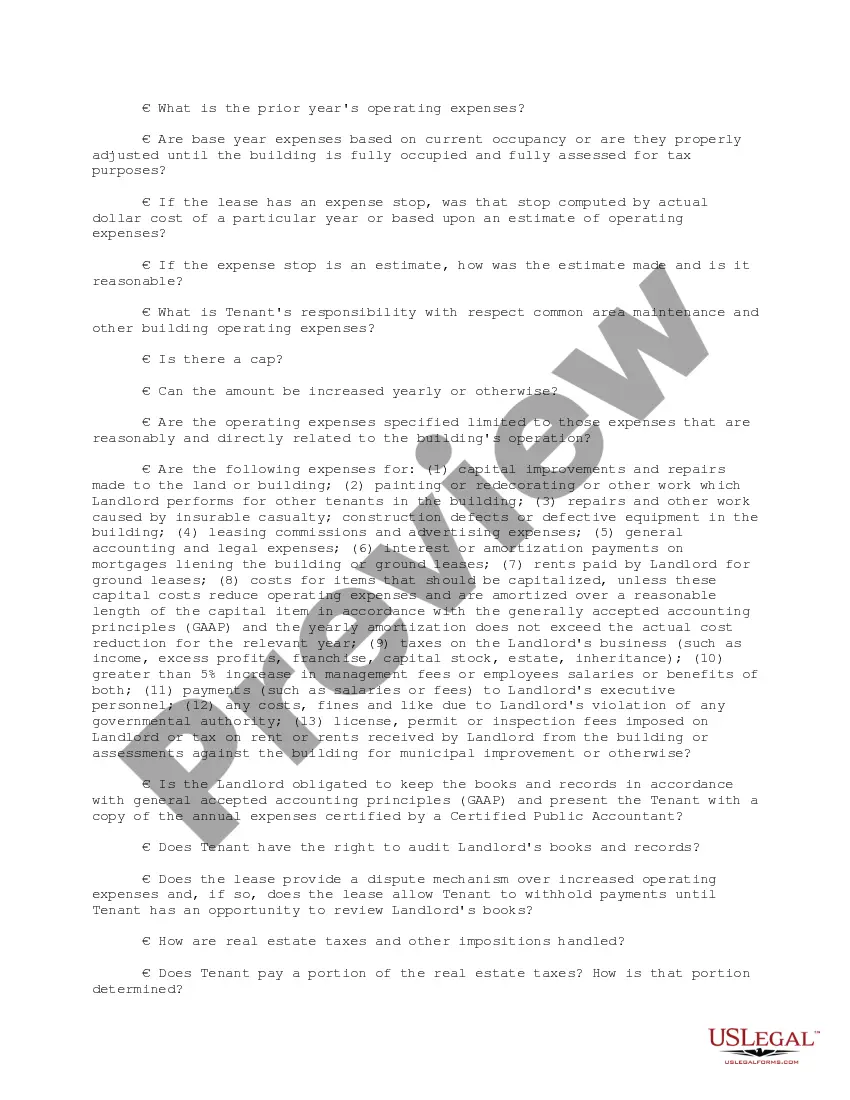Get Analysis Checklist Preview Analysis Checklist