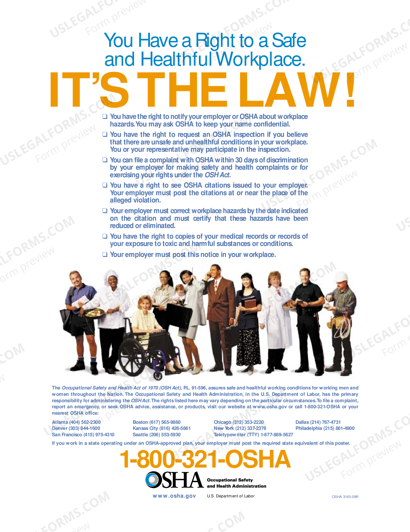 Mecklenburg North Carolina OSHA Poster US Legal Forms