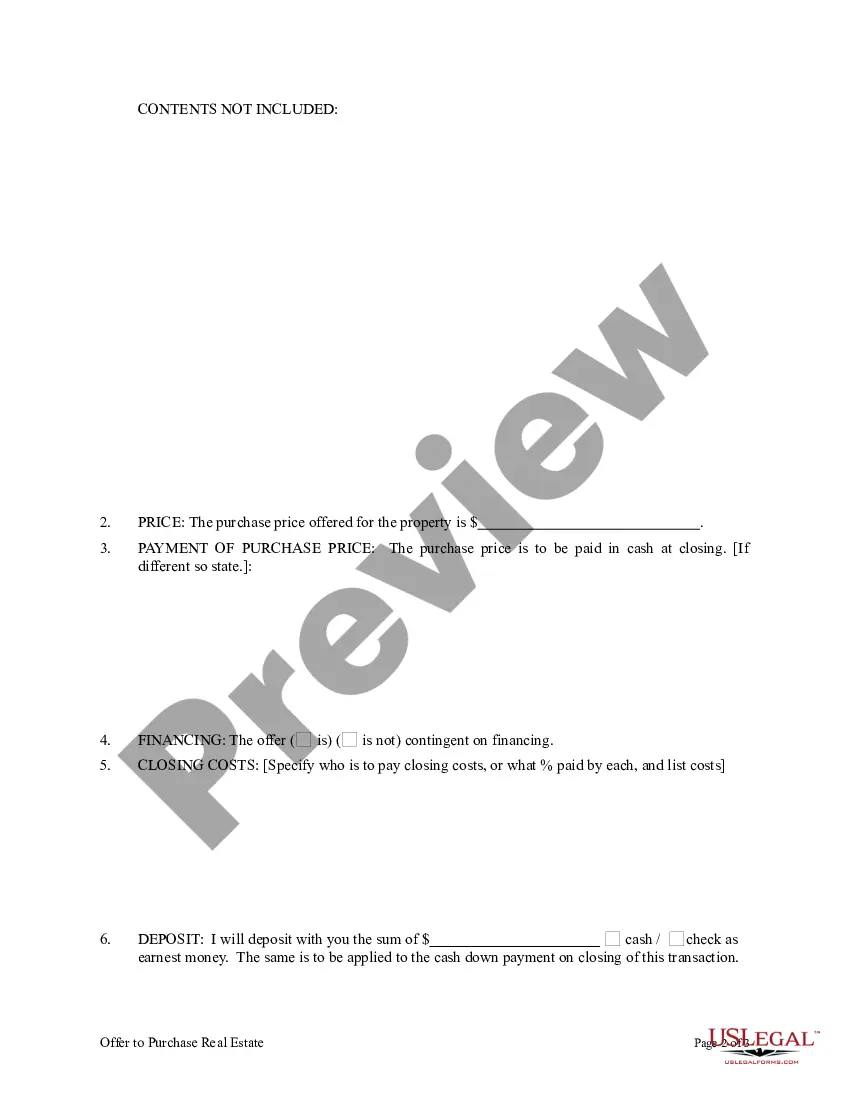 Get Offer to Purchase Real Estate Preview Offer to Purchase Real Estate