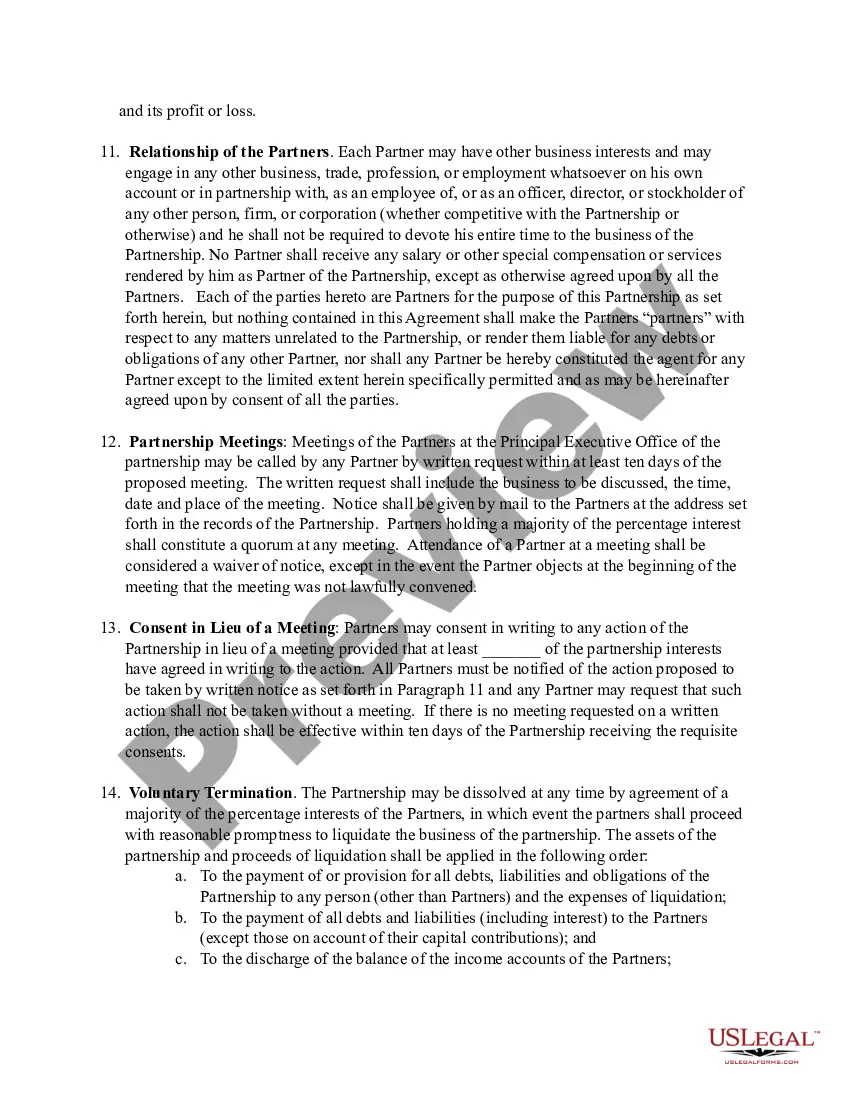 Preview Partnership Agreement