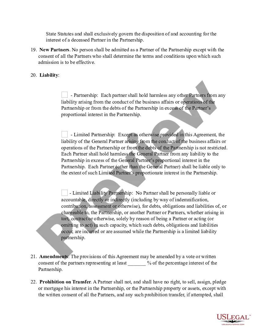 Preview Partnership Agreement