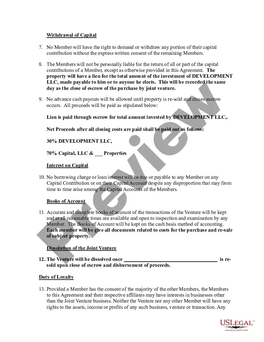 Preview Joint Venture Agreement