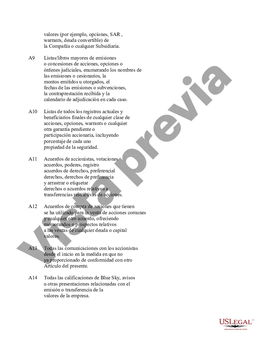 Preview Lista de diligencia debida