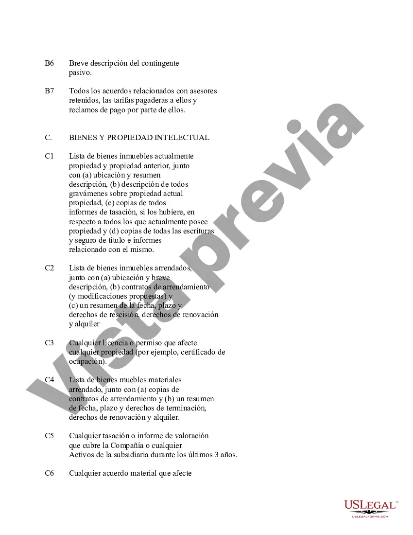 Preview Lista de diligencia debida