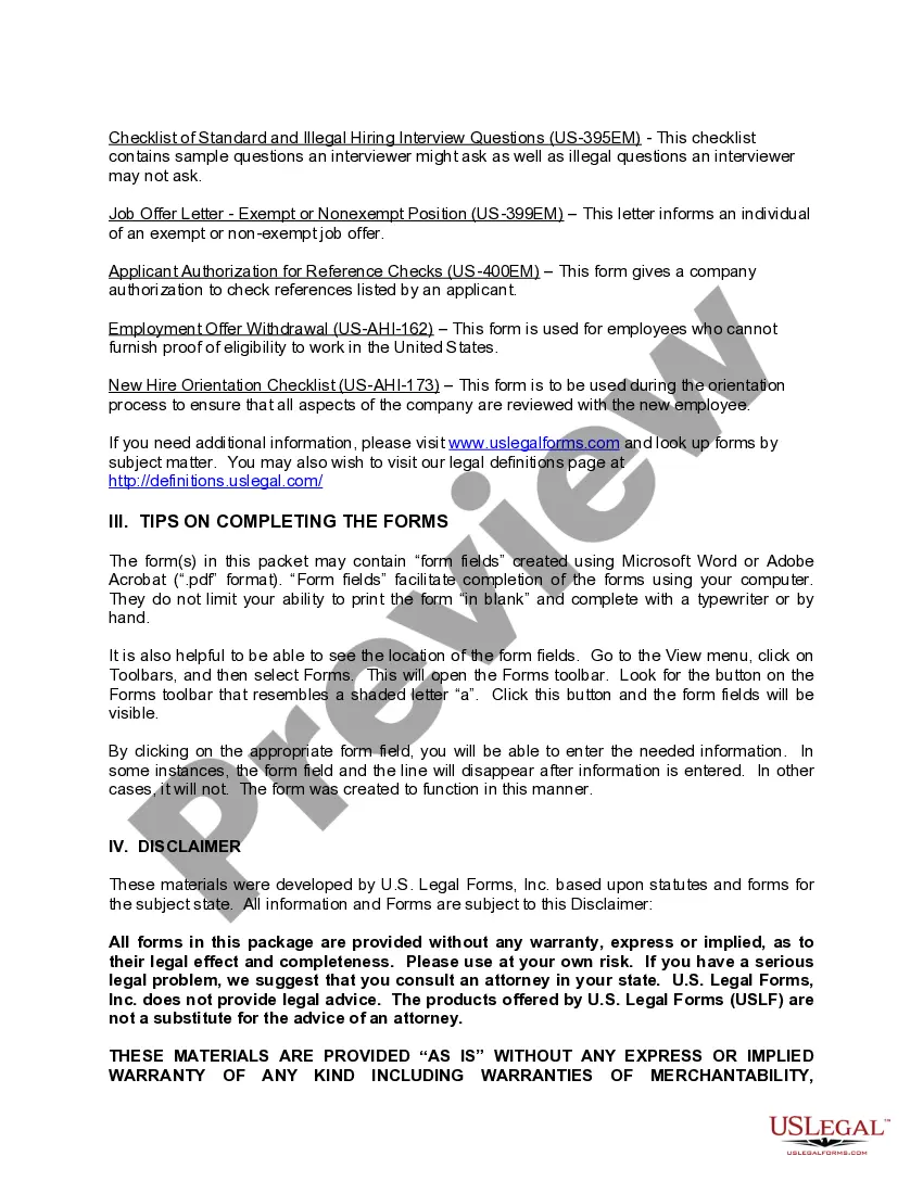 Get Employment Hiring and Offers Package Preview Employment Hiring and Offers Package