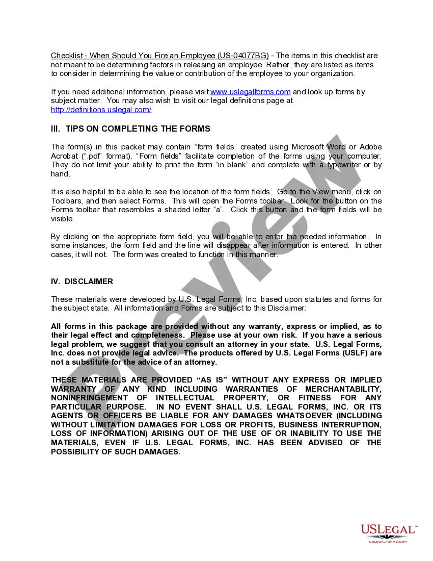 Get Employment Termination or Firing Package Preview Employment Termination or Firing Package