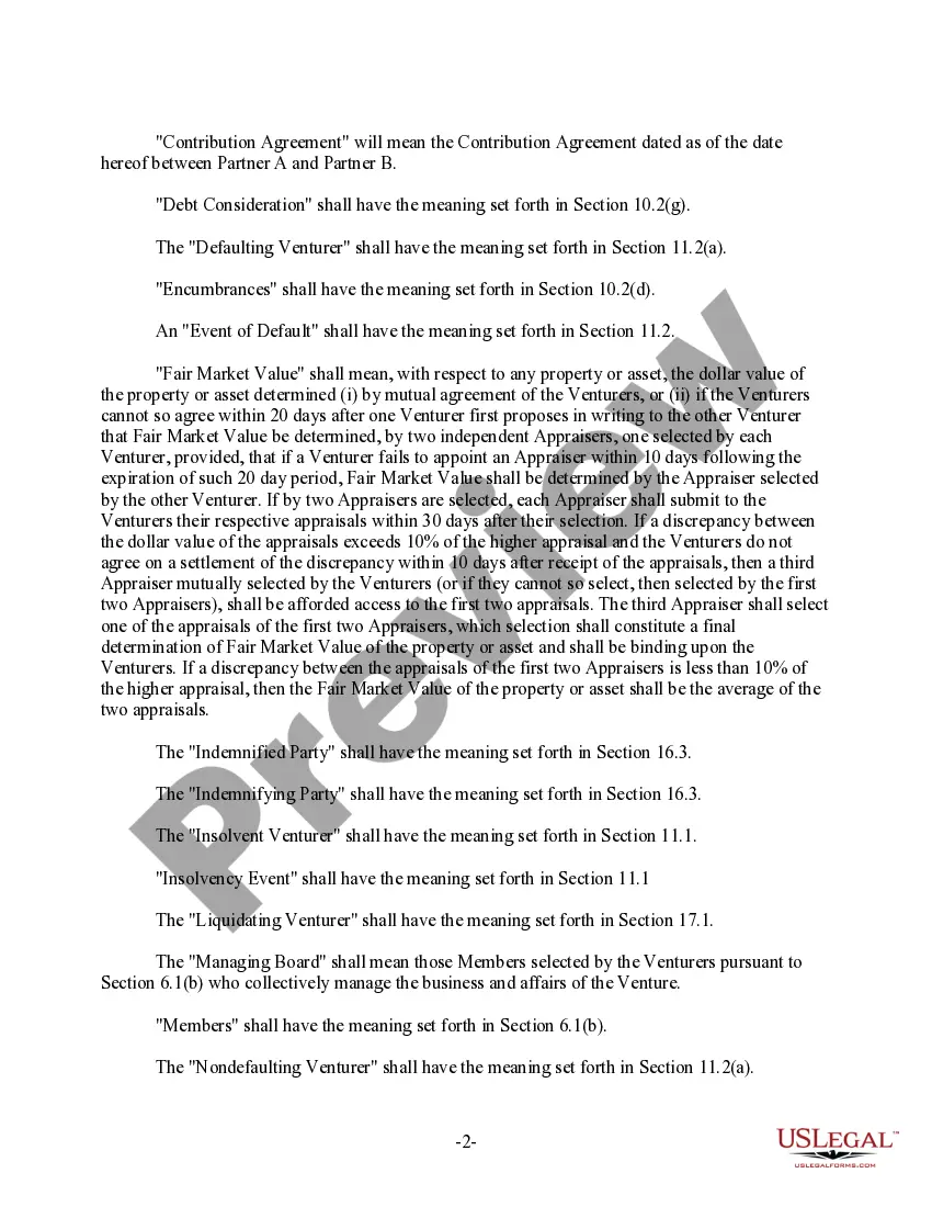 Get Sample Joint Venture Agreement - General Partnership Form Preview Sample Joint Venture Agreement - General Partnership Form