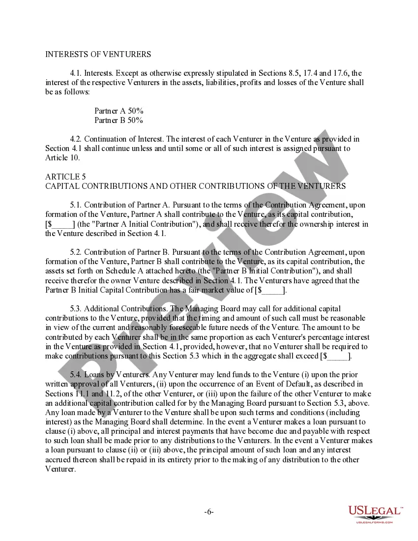 Get Sample Joint Venture Agreement - General Partnership Form Preview Sample Joint Venture Agreement - General Partnership Form