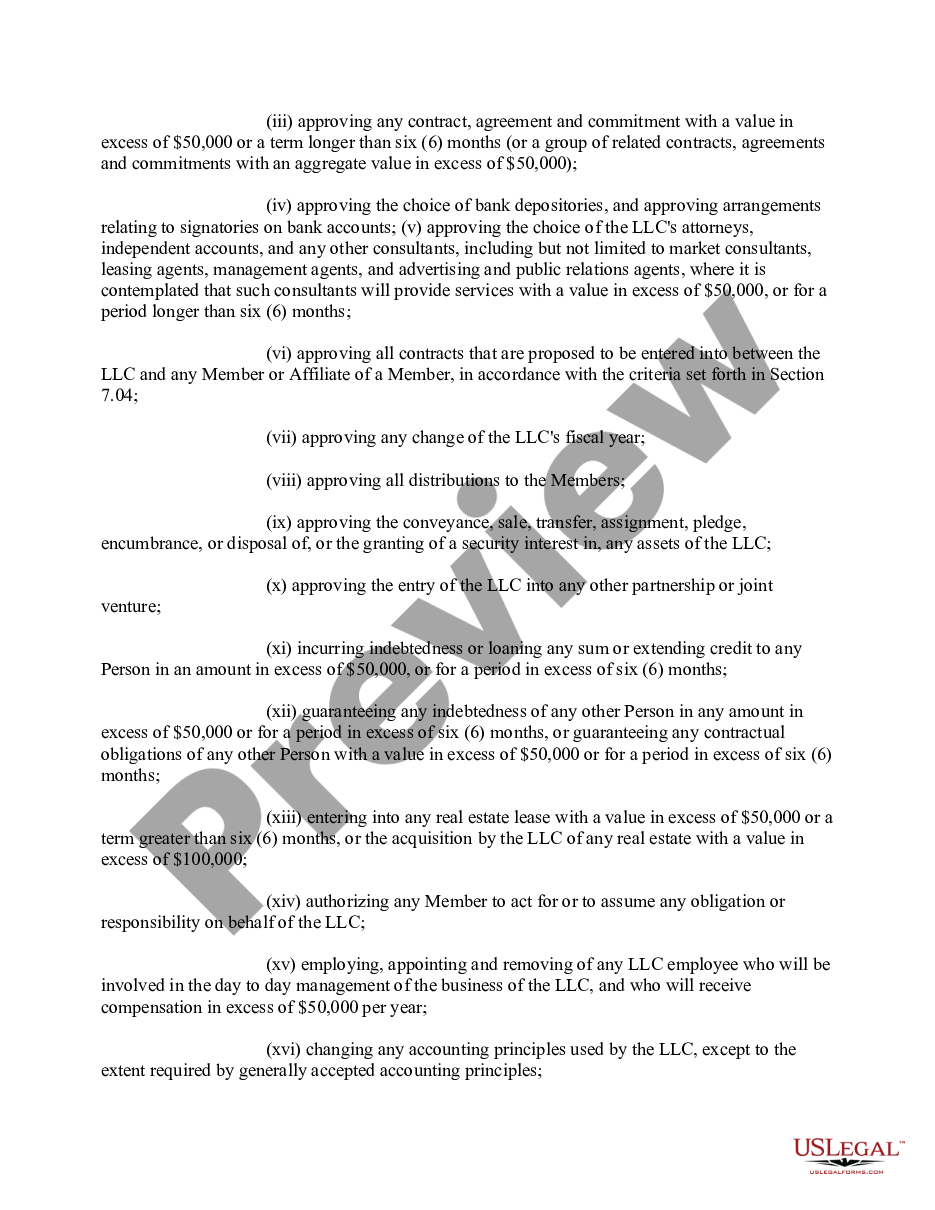 page 7 Sample Joint Venture Agreement - Limited Liability Company LLC Form preview