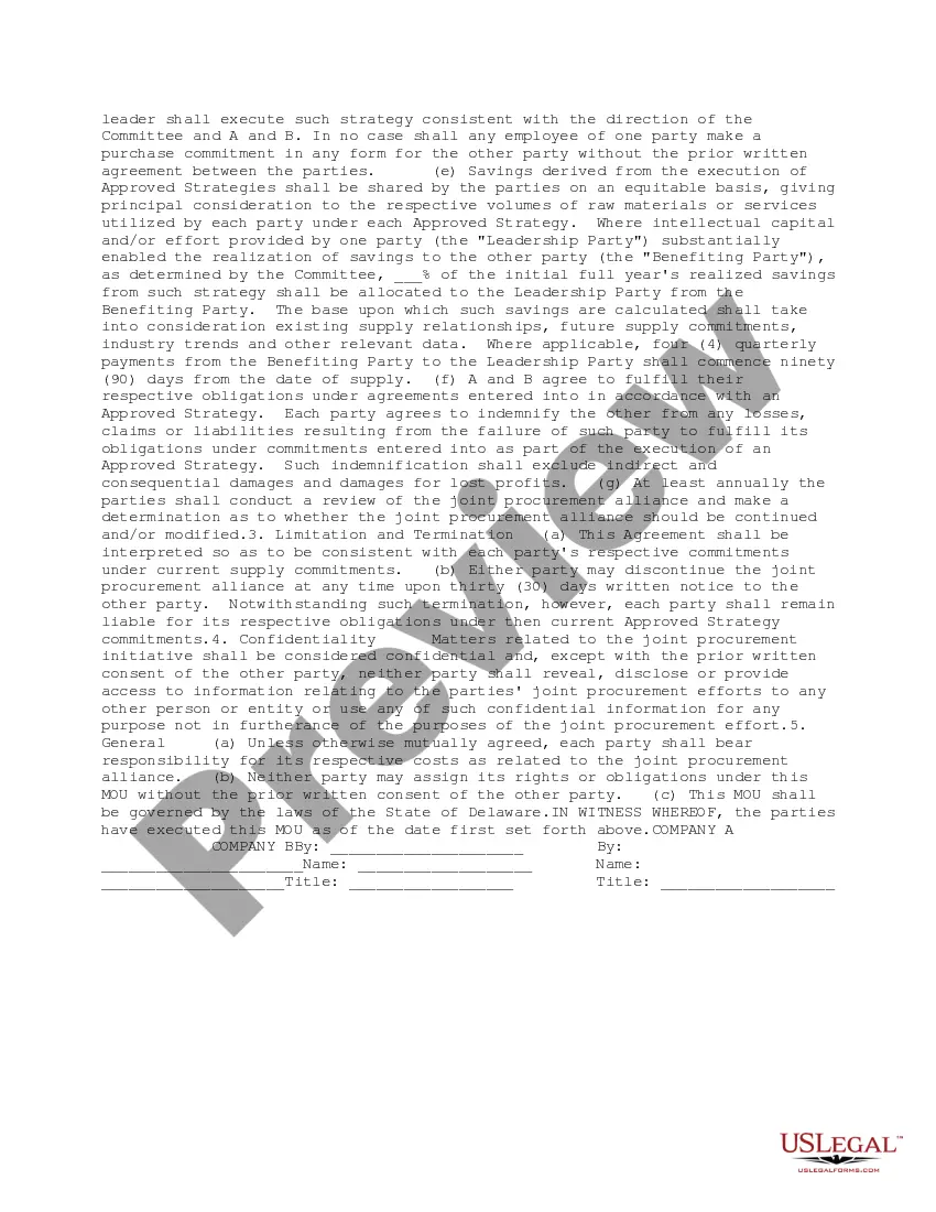 Get Strategic Alliance Memorandum of Understanding Preview Strategic Alliance Memorandum of Understanding