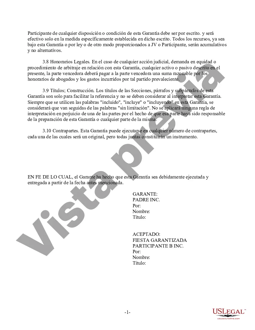 Preview Forma de garantía de los padres