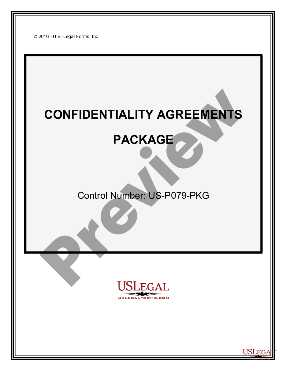 page 0 Confidentiality Agreements Package preview