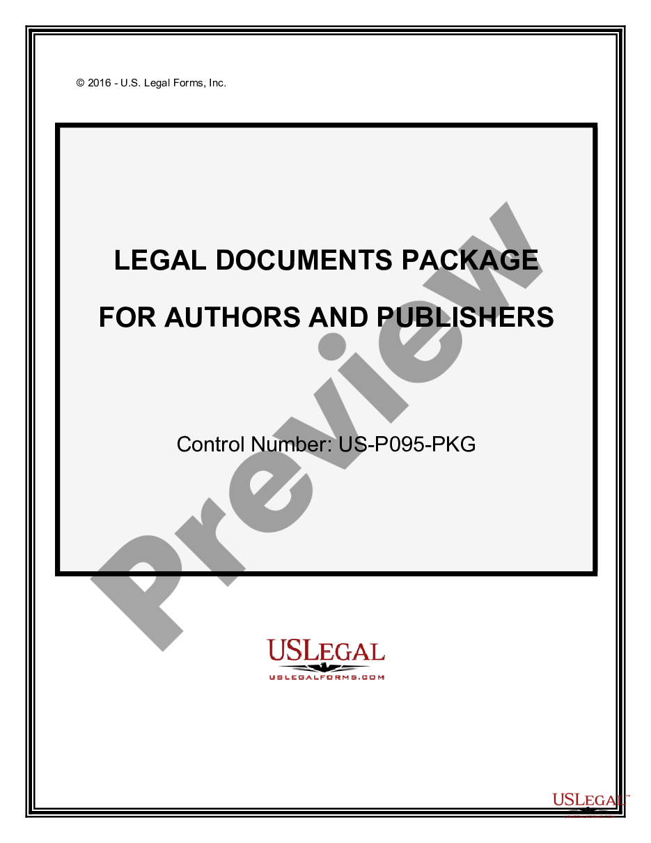 page 0 Legal Documents Package for Authors and Publishers preview