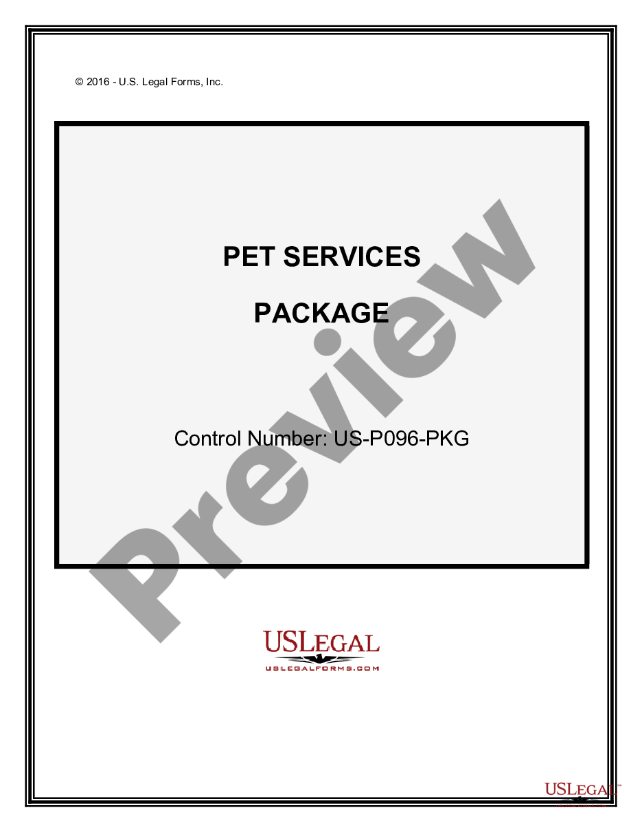 page 0 Pet Services Package preview