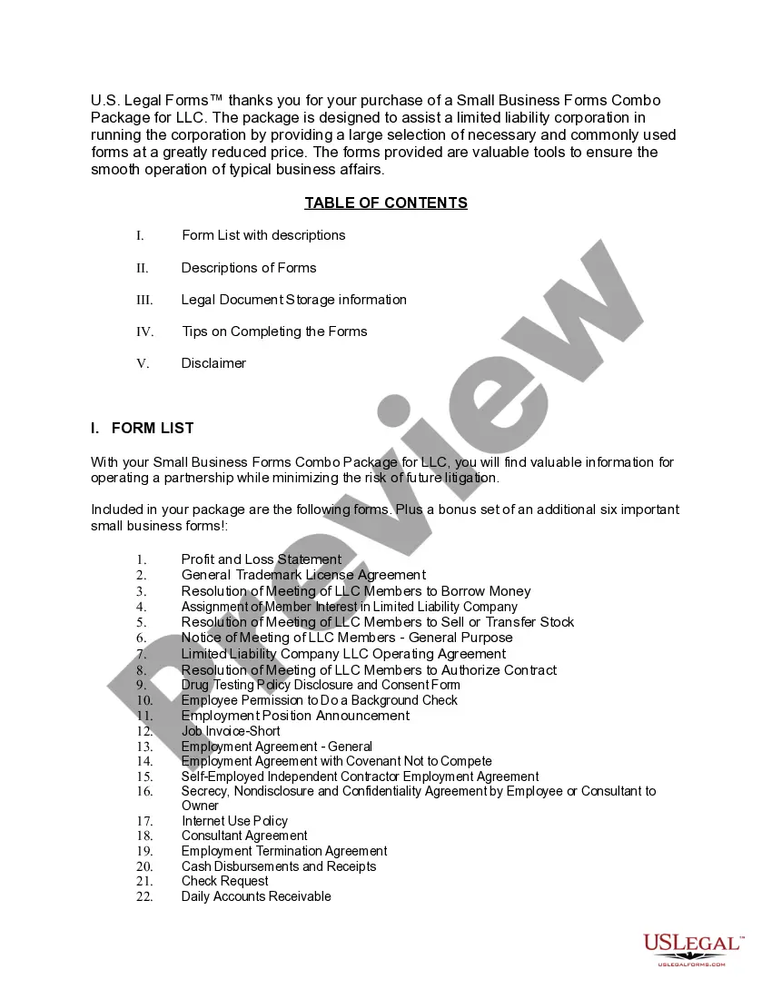 Get Small Business Startup Package for LLC Preview Small Business Startup Package for LLC