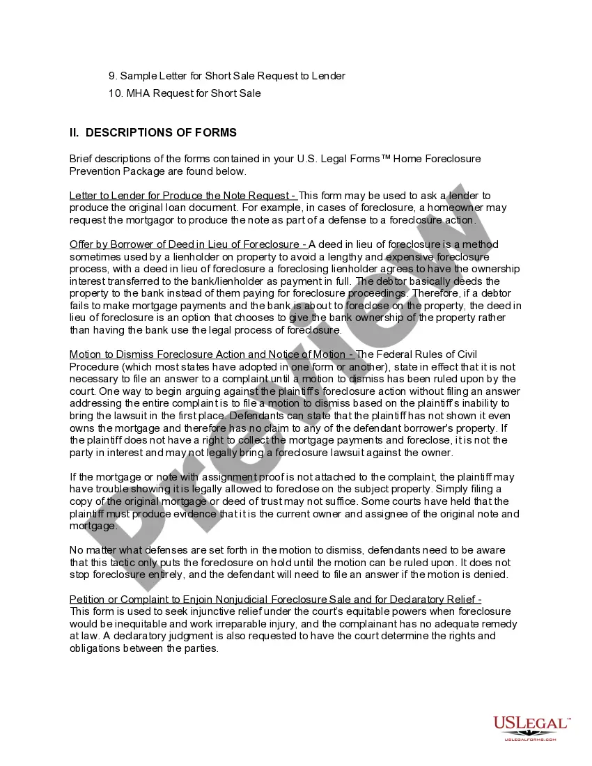 Get Home Foreclosure Prevention Package Preview Home Foreclosure Prevention Package