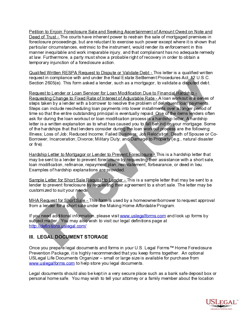 Get Home Foreclosure Prevention Package Preview Home Foreclosure Prevention Package