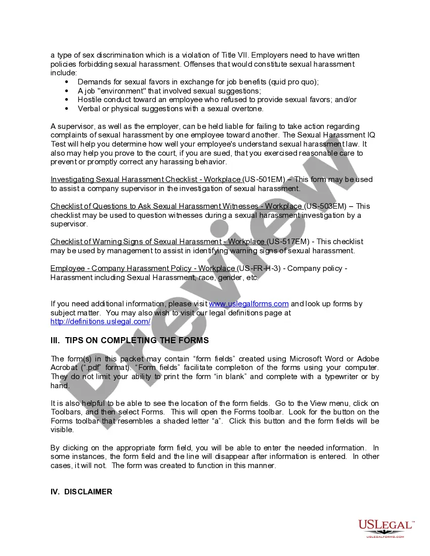 Get Employment Harassment Package Preview Employment Harassment Package