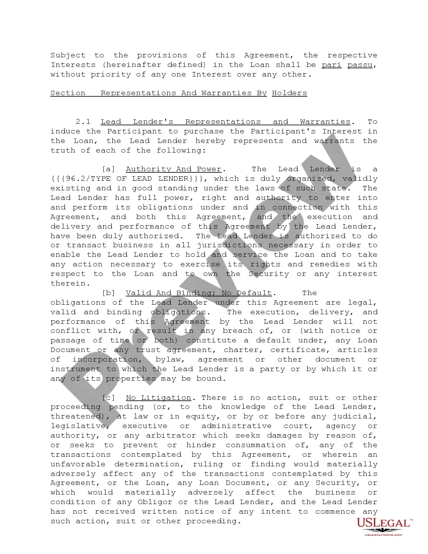Get Participation Agreement Form and Variations Preview Participation Agreement Form and Variations