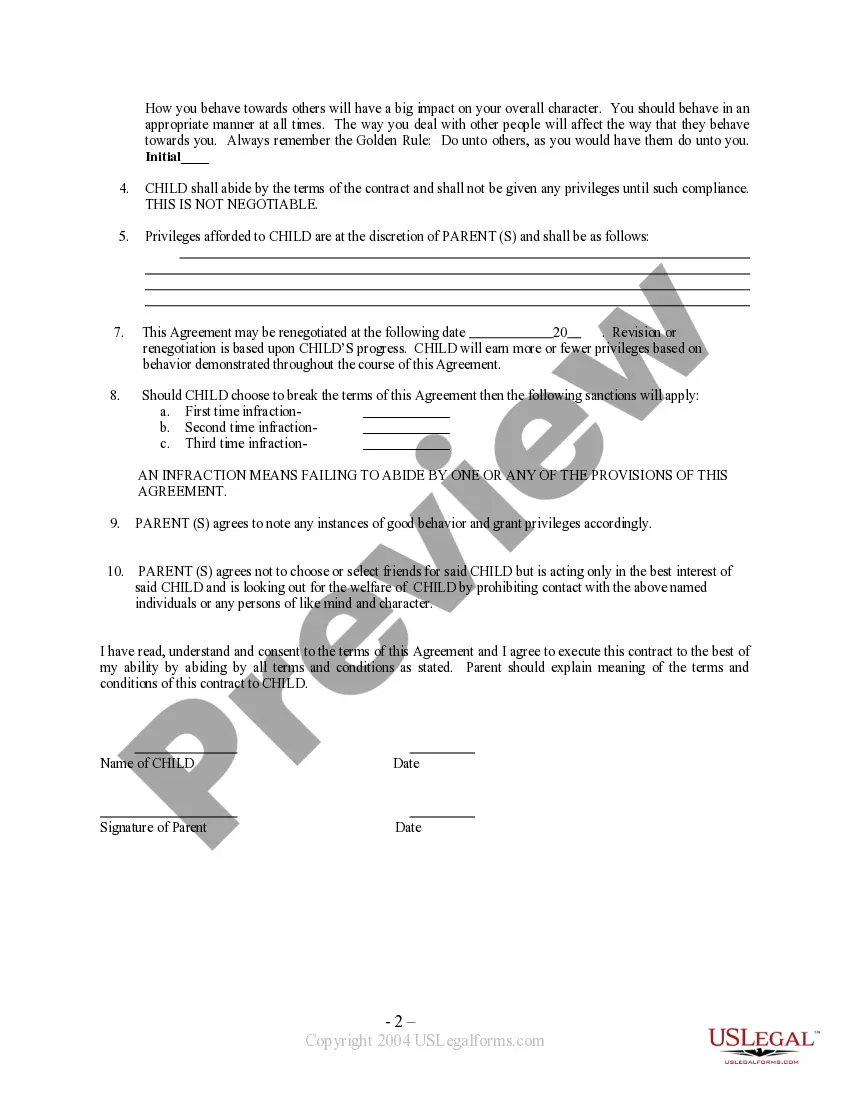 Get Parent - Child Citizenship Contract Preview Parent - Child Citizenship Contract